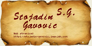 Stojadin Gavović vizit kartica